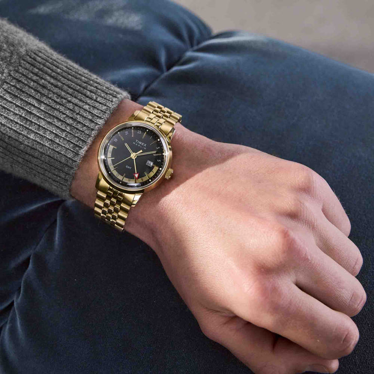 Timex Marlin GMT 40mm Black Gold SS