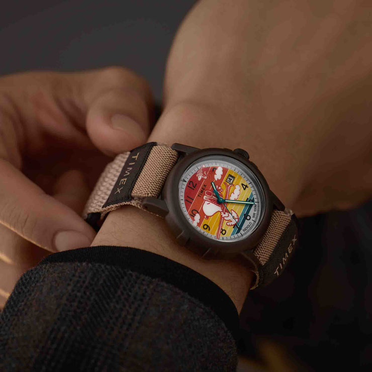 Timex Camper x Peanuts Ski 38mm Orange