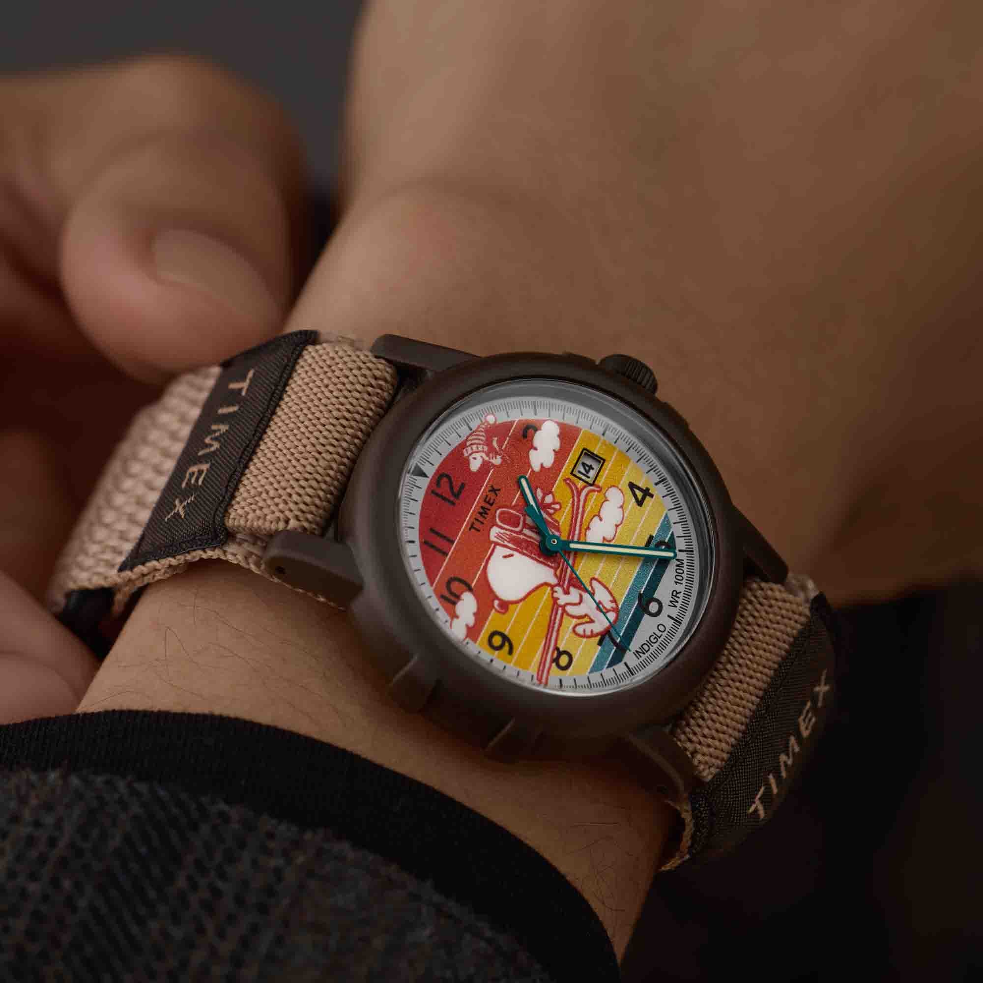 Timex Camper x Peanuts Ski 38mm Orange | Watches.com