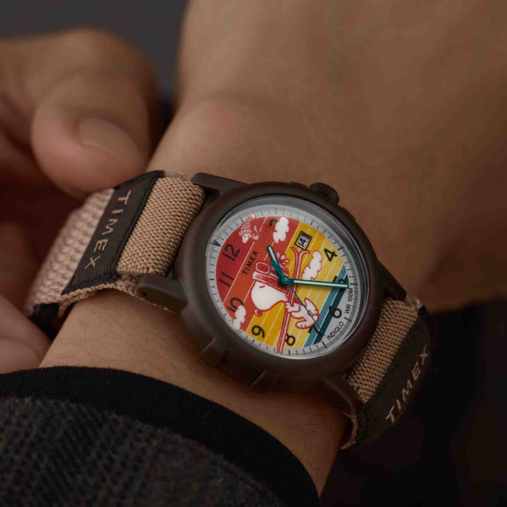 Timex Camper x Peanuts Ski 38mm Orange