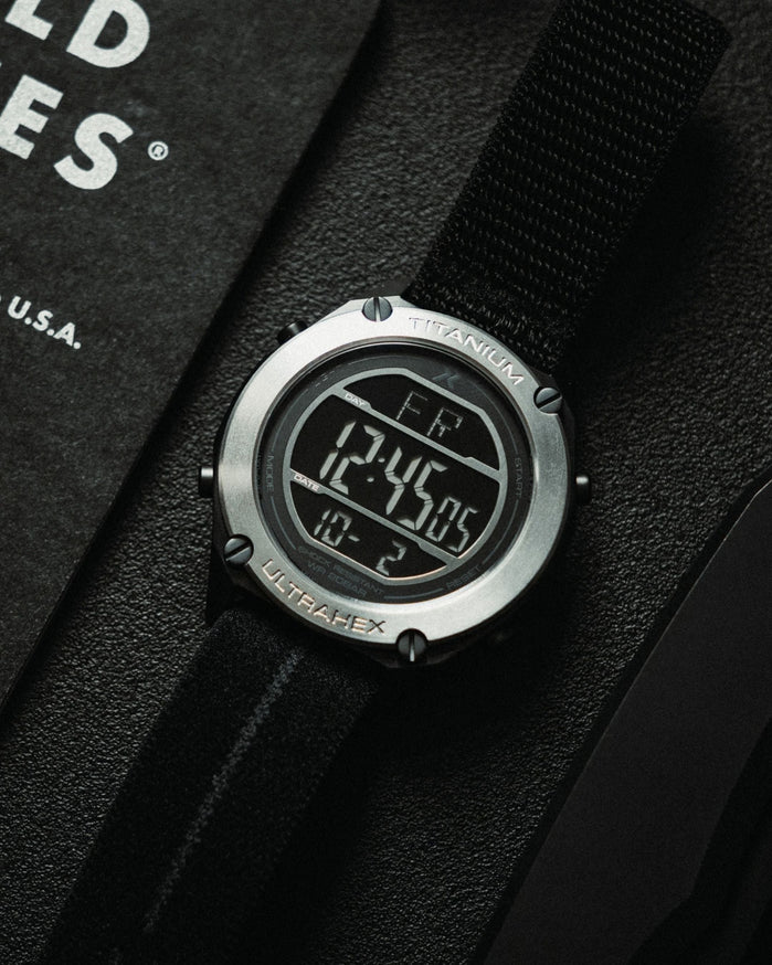 RZE UTD-8000-ANT Titanium Digital Silver angled shot picture