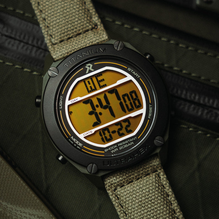 RZE UTD-8000-CKG Digital Black Tan angled shot picture