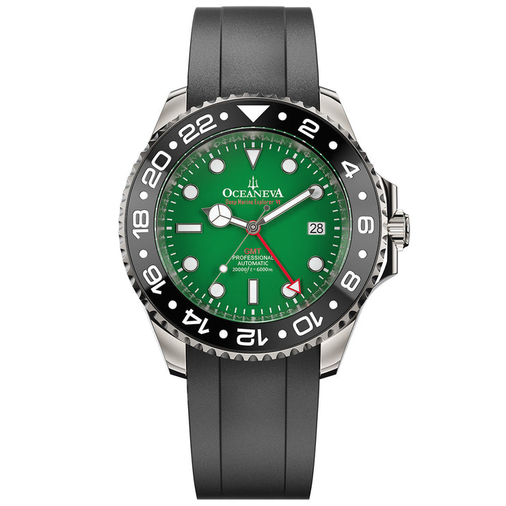 Oceaneva 6000m GMT Deep Marine Explorer VI Grade 5 Titanium Automatic Green
