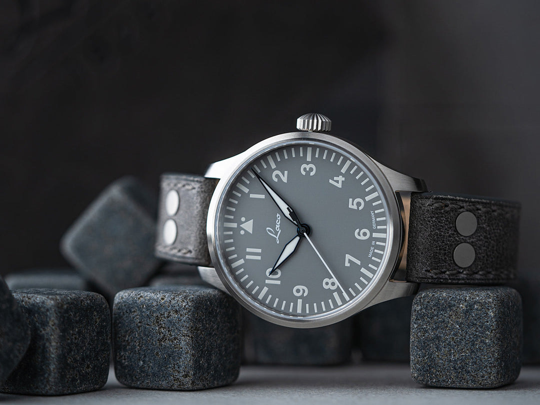 アフコ　AFTCO L Laco Augsburg Grau 39 Automatic Leather Strap Gray Dial – Watches.com