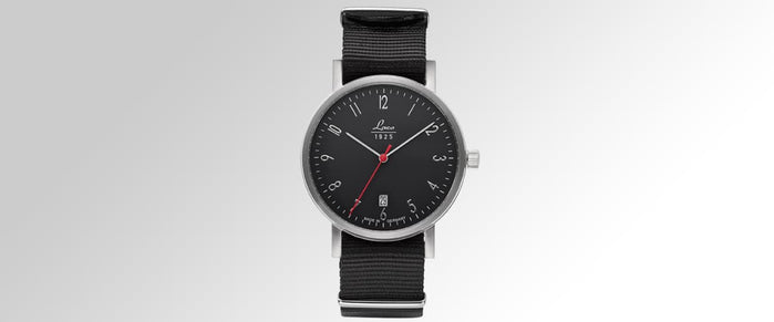 Laco Wiemar 38mm Automatic Black Dial angled shot picture
