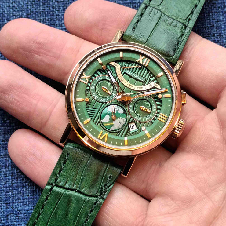 Manufaktur Waldhoff Multimatic II Automatic Emerald Malachite Limited Edition