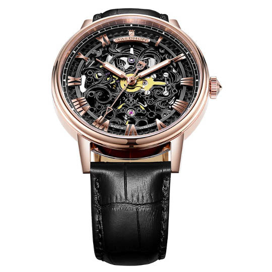 Manufaktur Waldhoff Brandenburg Automatic Obsidian angled shot picture