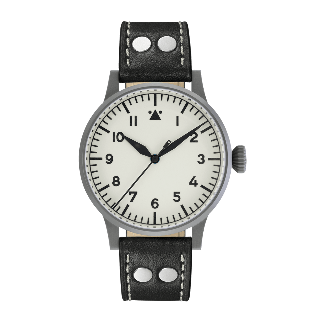 フラメンコ　フォルダ Laco Florenz Pilot Watch 42mm White – Watches.com