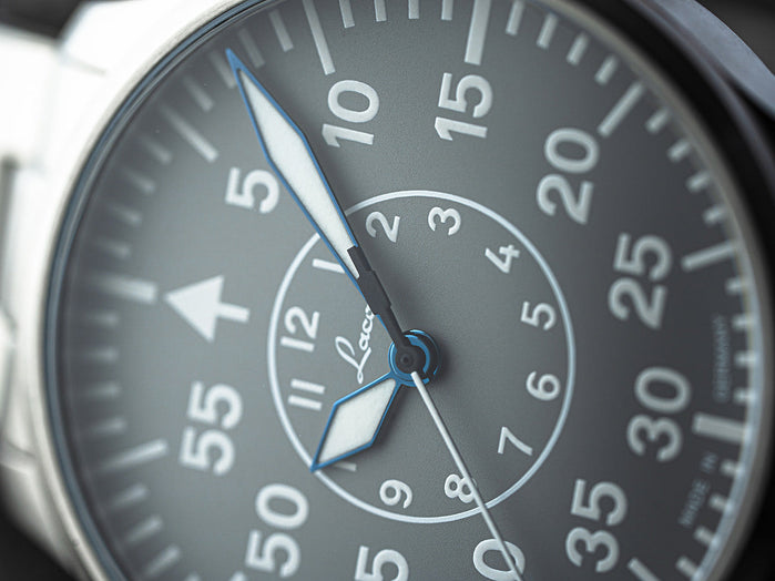 Laco Aachen Gray 39 Type B Grey Dial angled shot picture