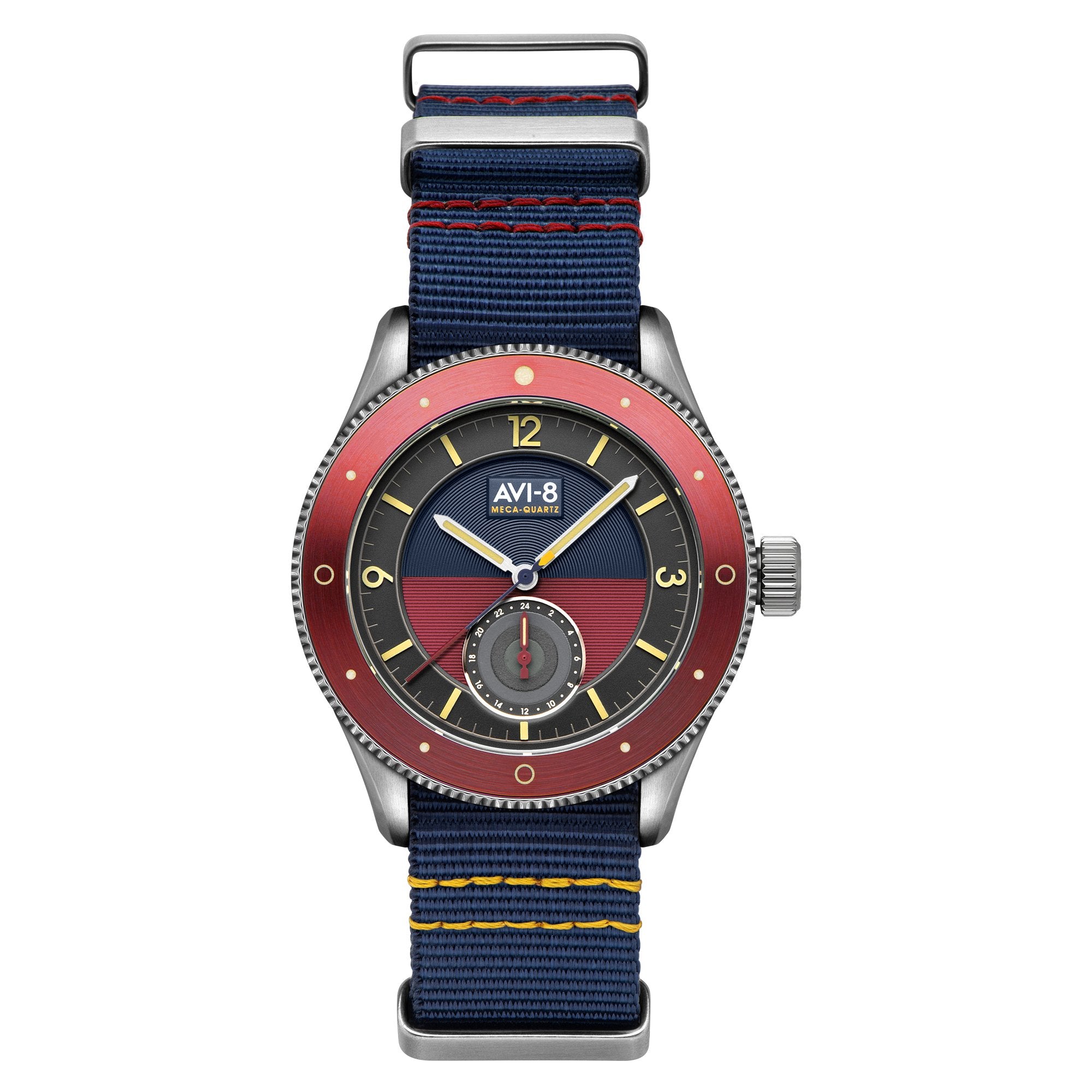AVI-8 Flyboy Airmaster Sector Meca-Quartz Navy Blue | Watches.com