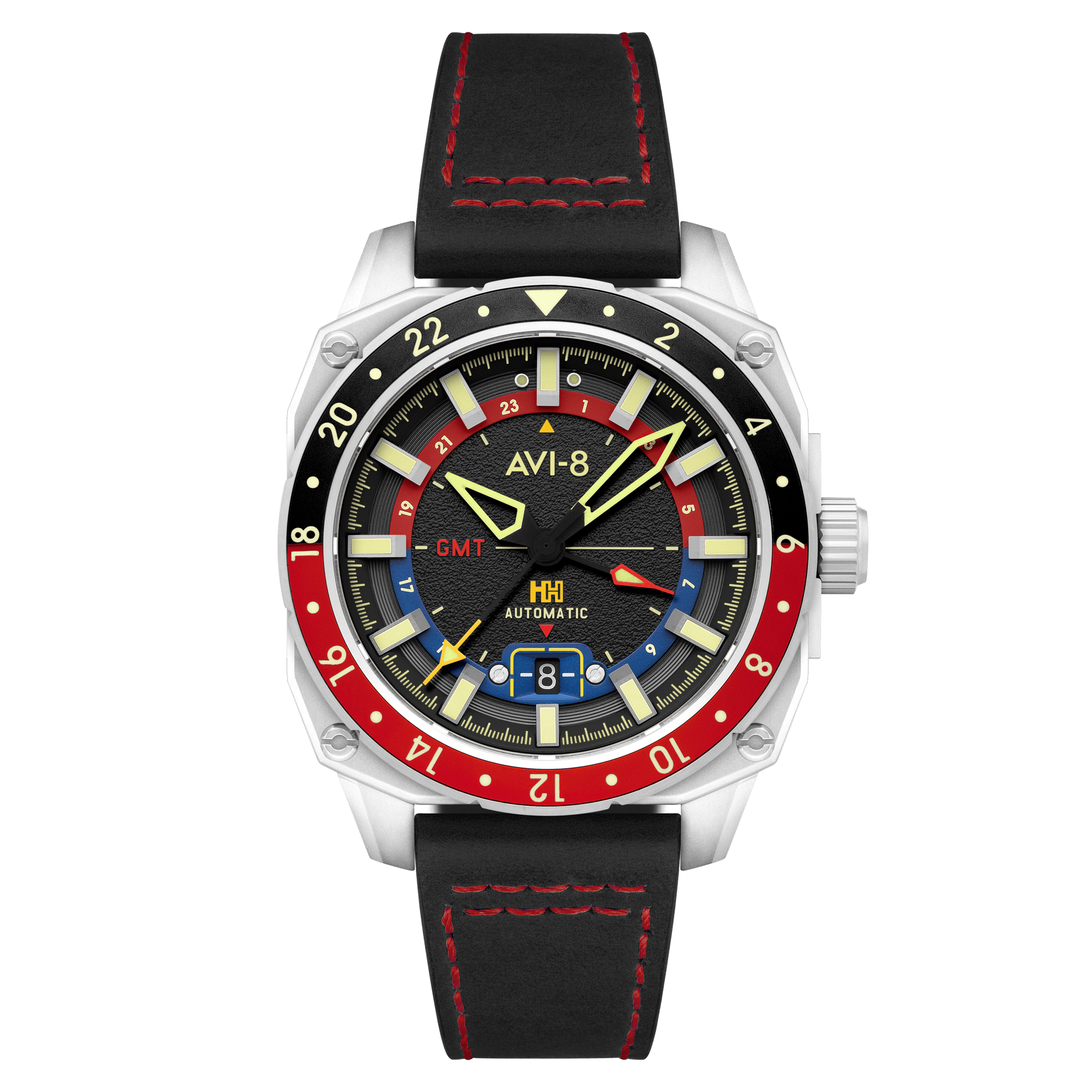 AVI-8 Hawker Hunter Atlas GMT Automatic Devil Black | Watches.com