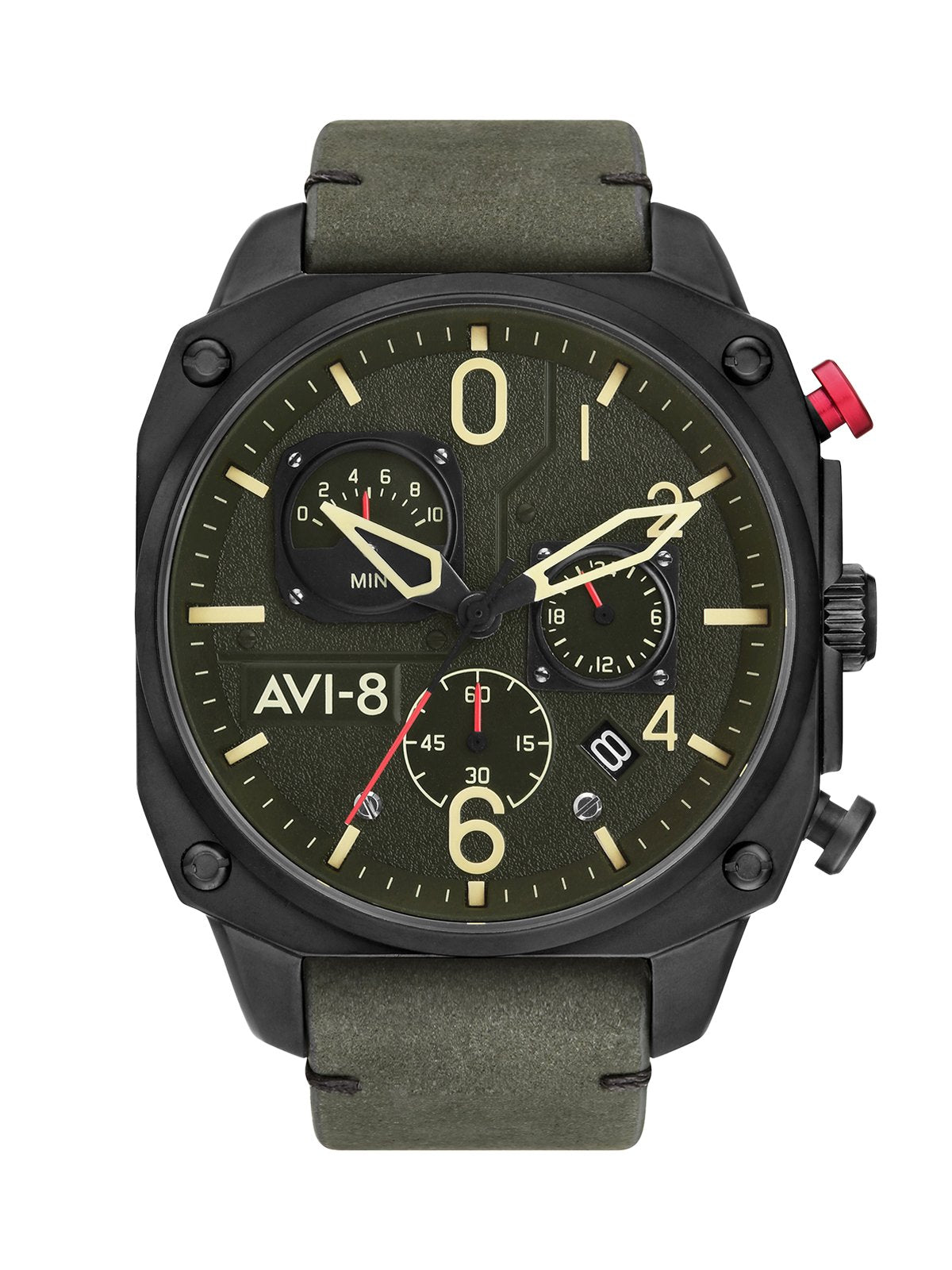 AVI-8 Hawker Hunter Retrograde Chronograph Deep Green Black
