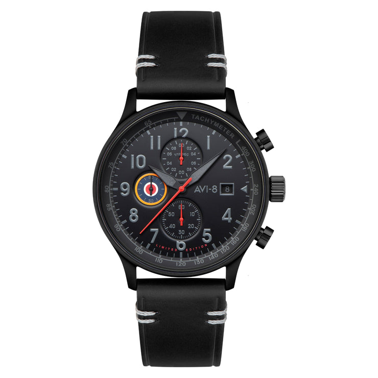 AVI-8 Hawker Hurricane Orologio Uomo Cronografo – 42mm, Cinturino Pelle, Movimento Giapponese