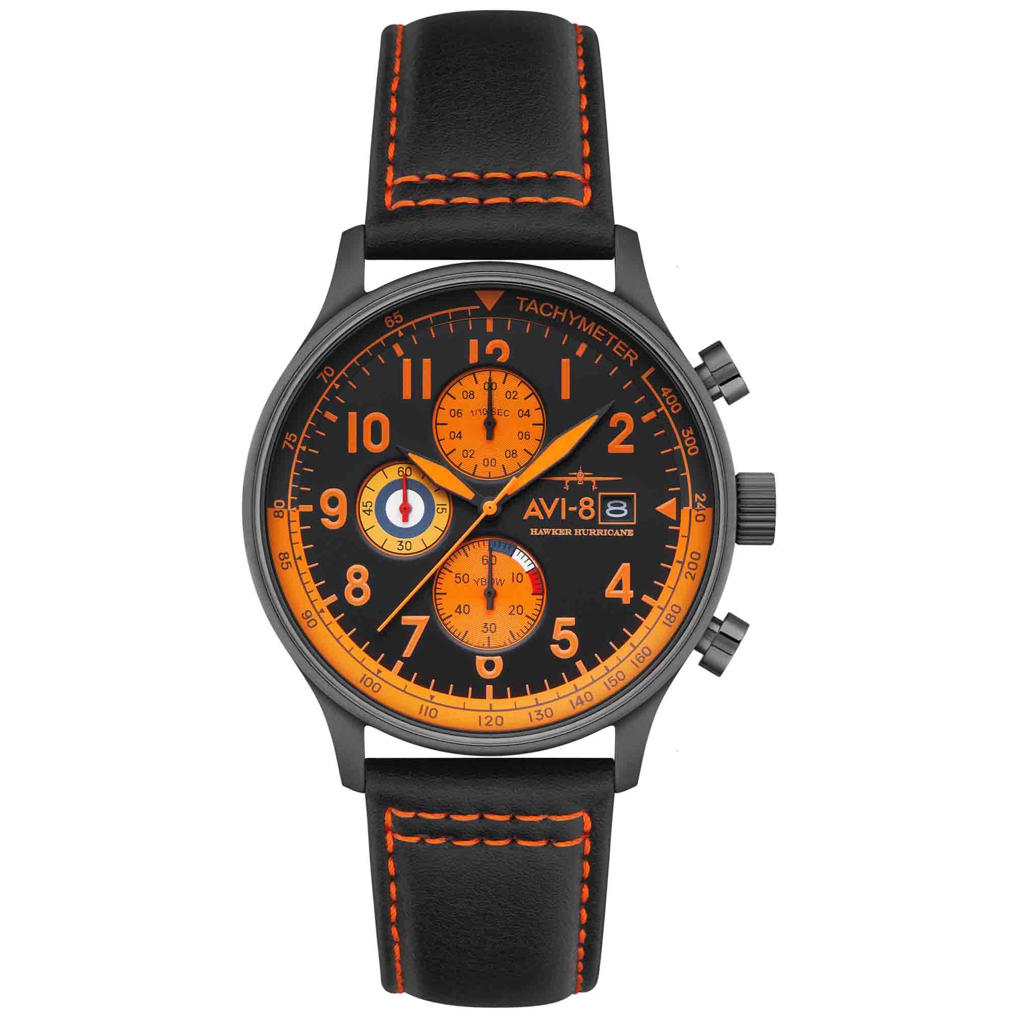 フライトＵＰ AVI-8 Hawker Hurricane Classic Chronograph Noire | Watches.com