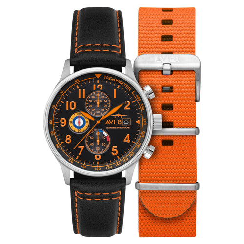 AVI-8 Hawker Hurricane Classic Chronograph Tiger Orange – Watches.com