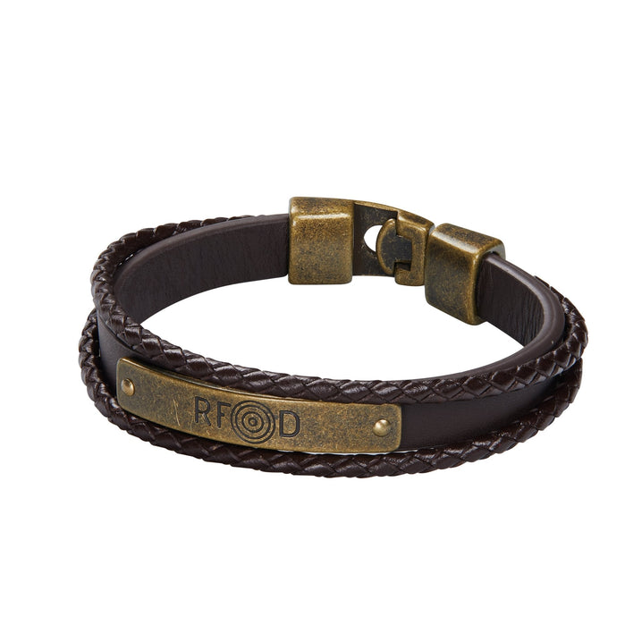 AVI-8 Leather Bracelets    Rfd Plate Brown angled shot picture