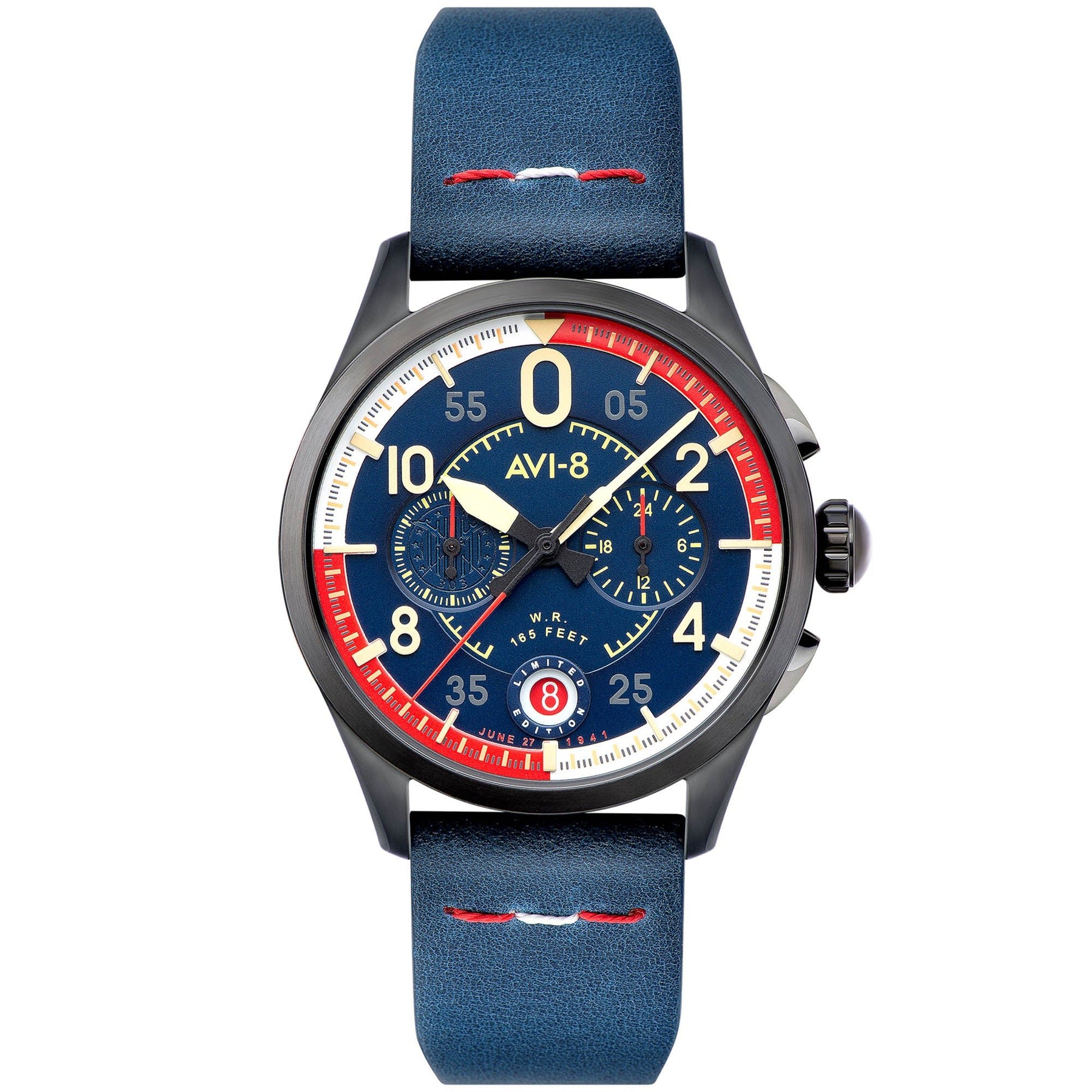 AVI-8 Spitfire P8331 Laguna Chrono Sumatra Blue Limited Edition