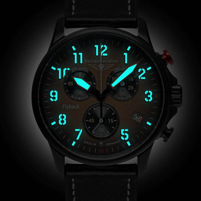 Bauhaus Aviation Blackwing Chronograph Beige angled shot picture