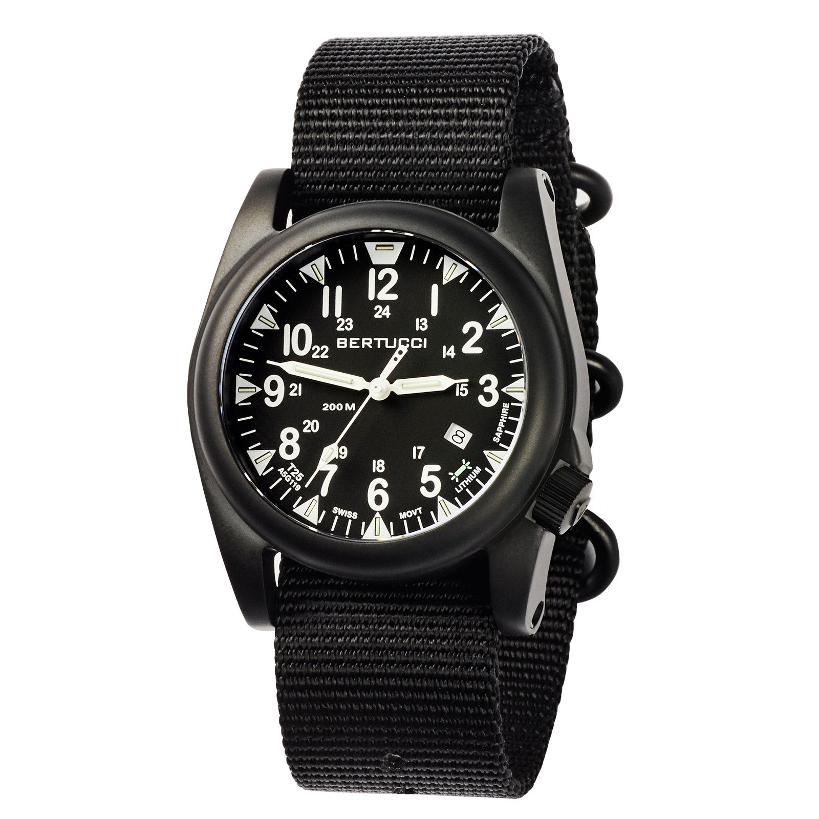 Bertucci A-5S Ballista Tritium All Black | Watches.com