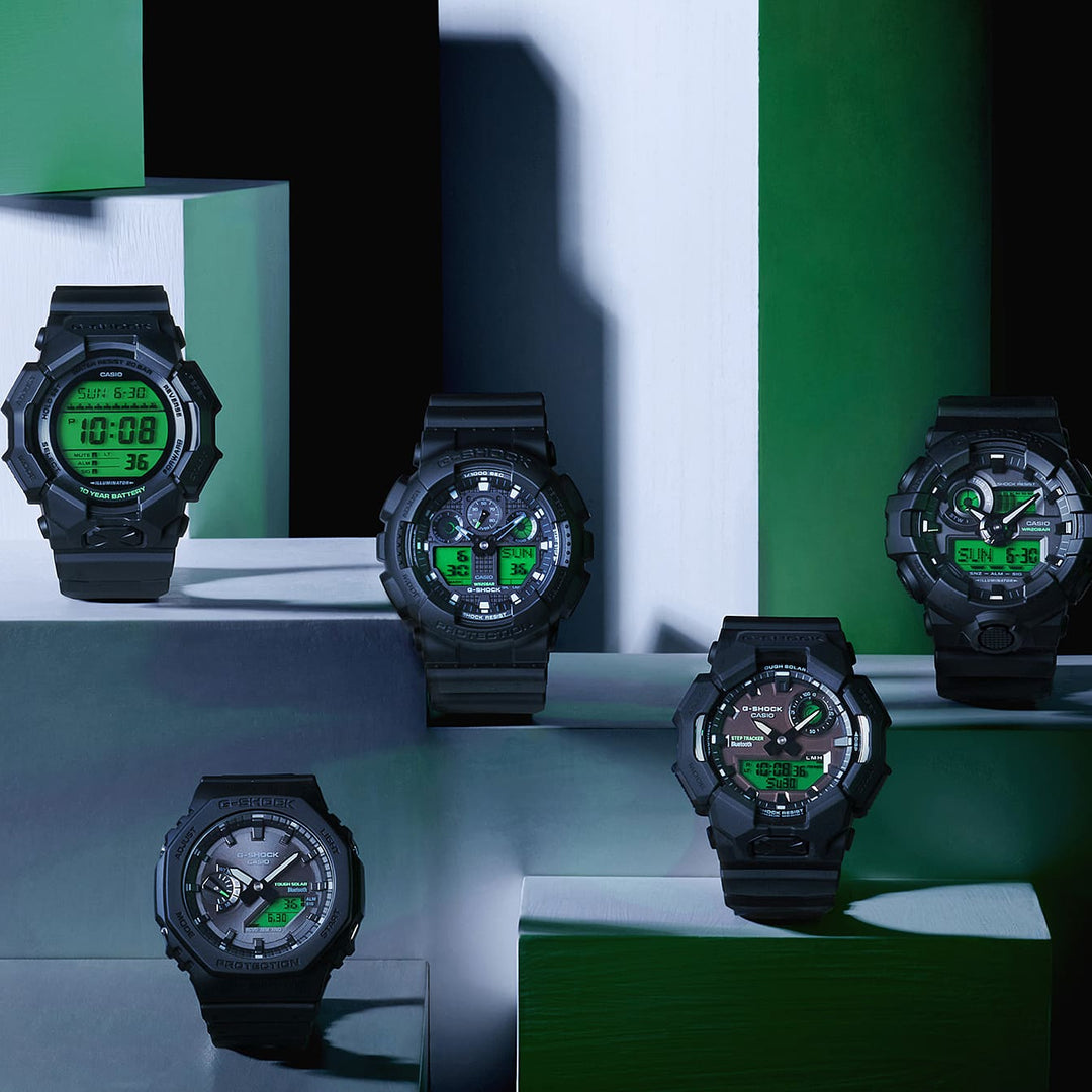 G-Shock GA700 Ana-Digi Black Green | Watches.com