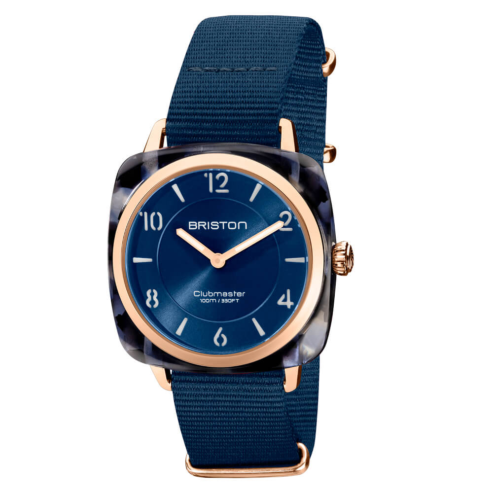 BRISTON CLUBMASTER CHIC 腕時計 Briston Clubmaster Chic HM Gold Midnight Blue | Watches.com