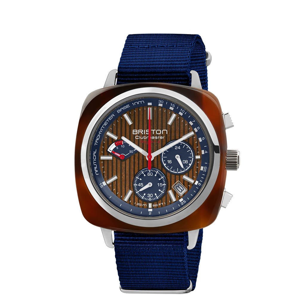 Briston Clubmaster Regatta Chrono Walnut | Watches.com