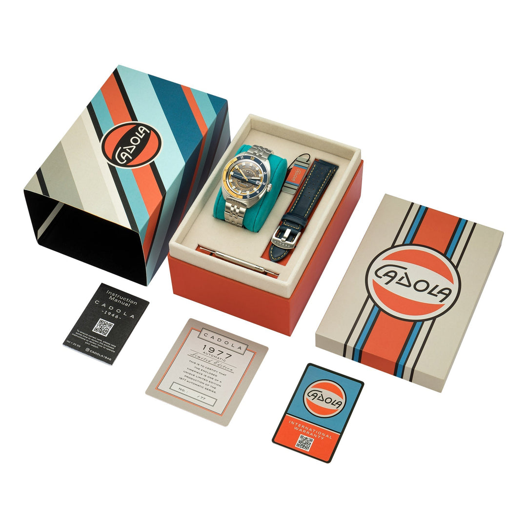 Cadola 1977 Automatic Blue Orange Limited Edition – Watches.com
