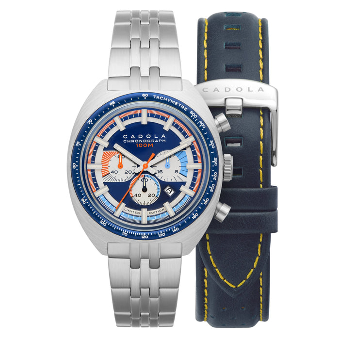 Cadola 1977 Chronograph Limited Edition Deep Blue angled shot picture