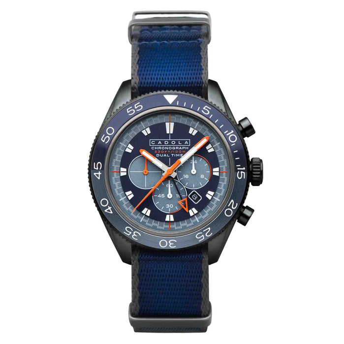 Cadola Ahrens Chronograph Atlantic Blue angled shot picture