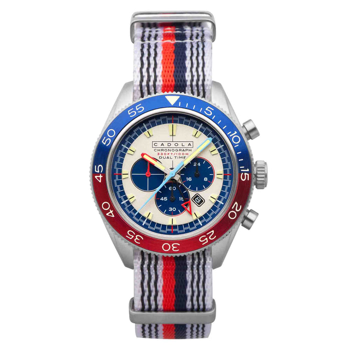 Cadola Ahrens Chronograph Classic Blue angled shot picture