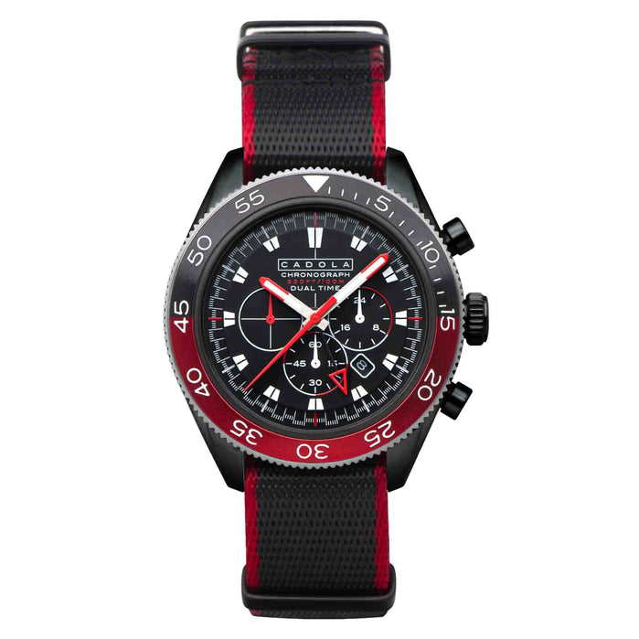 Cadola Ahrens Chronograph Eclipse Red angled shot picture