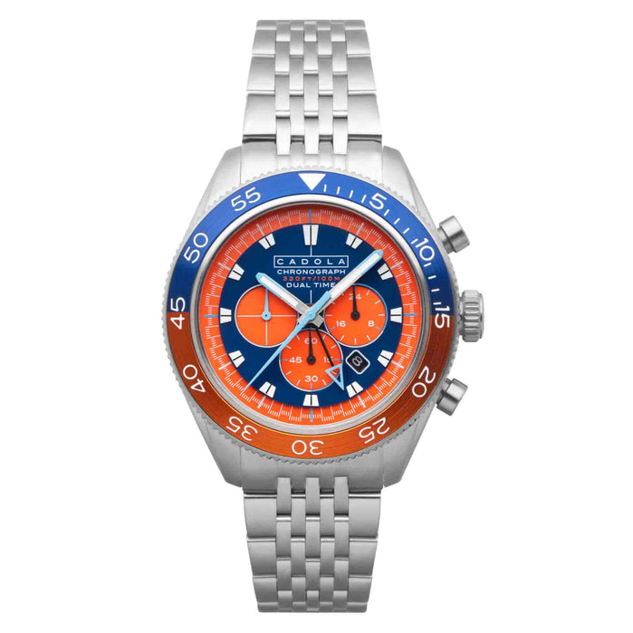 Cadola Ahrens Chronograph Sunset Blue SS angled shot picture