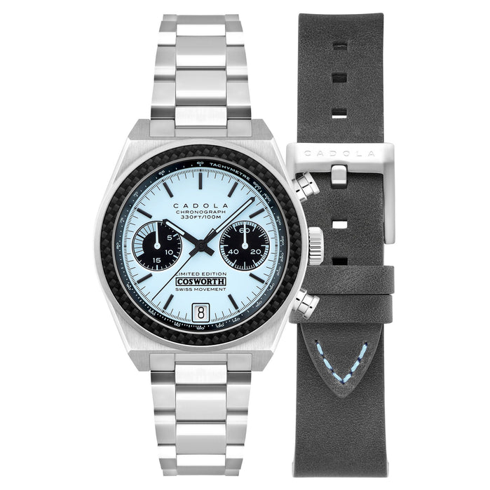 Cadola Cosworth Costin Swiss Chronograph Limited Edition Sky Blue angled shot picture
