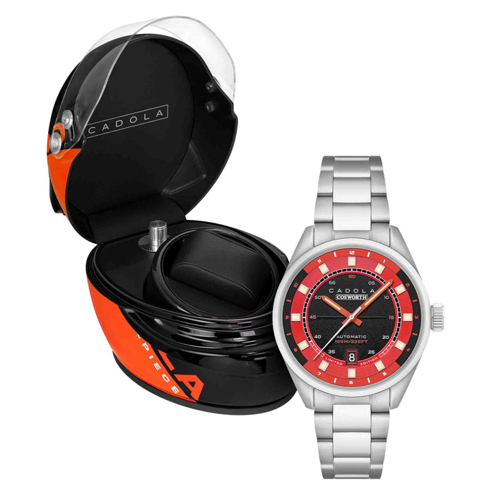 Cadola DFV-Cosworth Automatic Emerson Limited Edition + Helmet Watch Winder angled shot picture