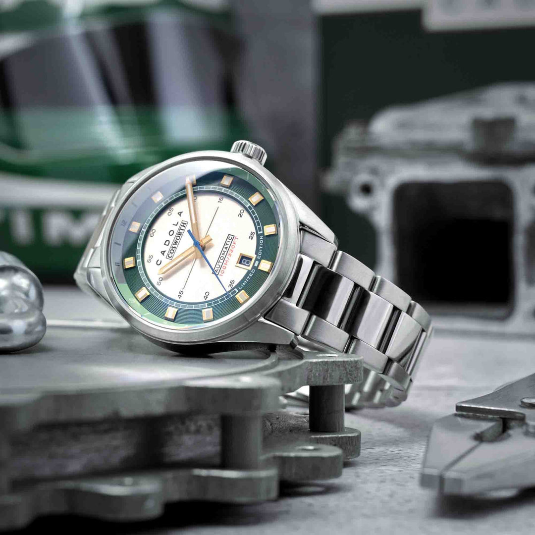 Cadola DFV-Cosworth Automatic Green Helmet Watch Winder Set