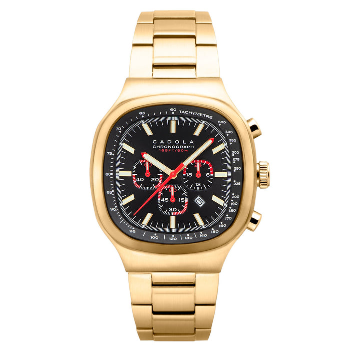 Cadola Hulme Chronograph Black Gold angled shot picture