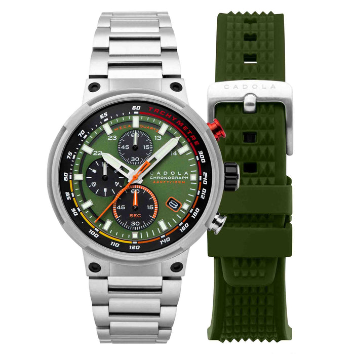 Cadola Surtees Meca Quartz Chronograph Grid Green angled shot picture