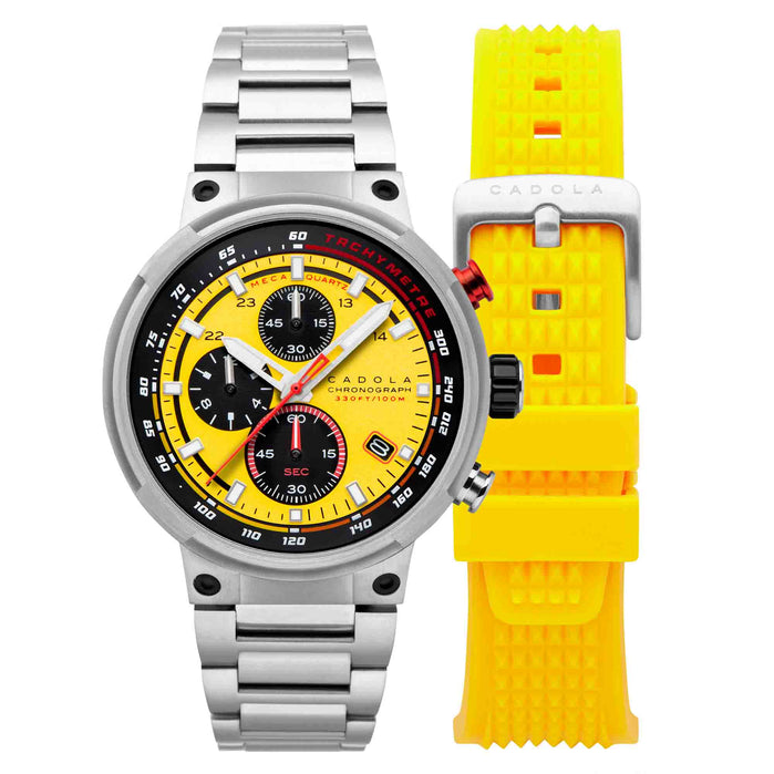 Cadola Surtees Meca Quartz Chronograph Hazard Yellow angled shot picture