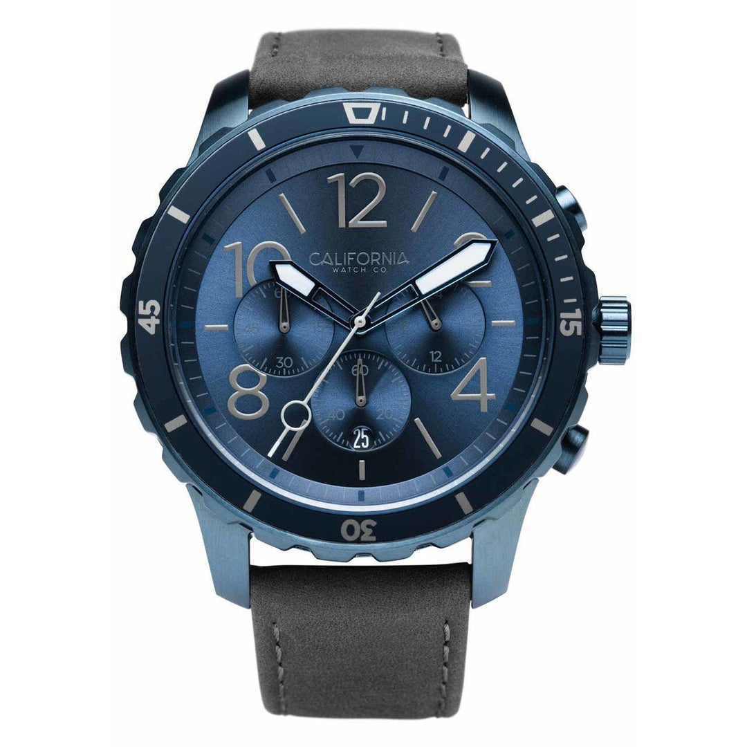 California Watch Co. Mavericks Chrono Leather Deep Blue Gray