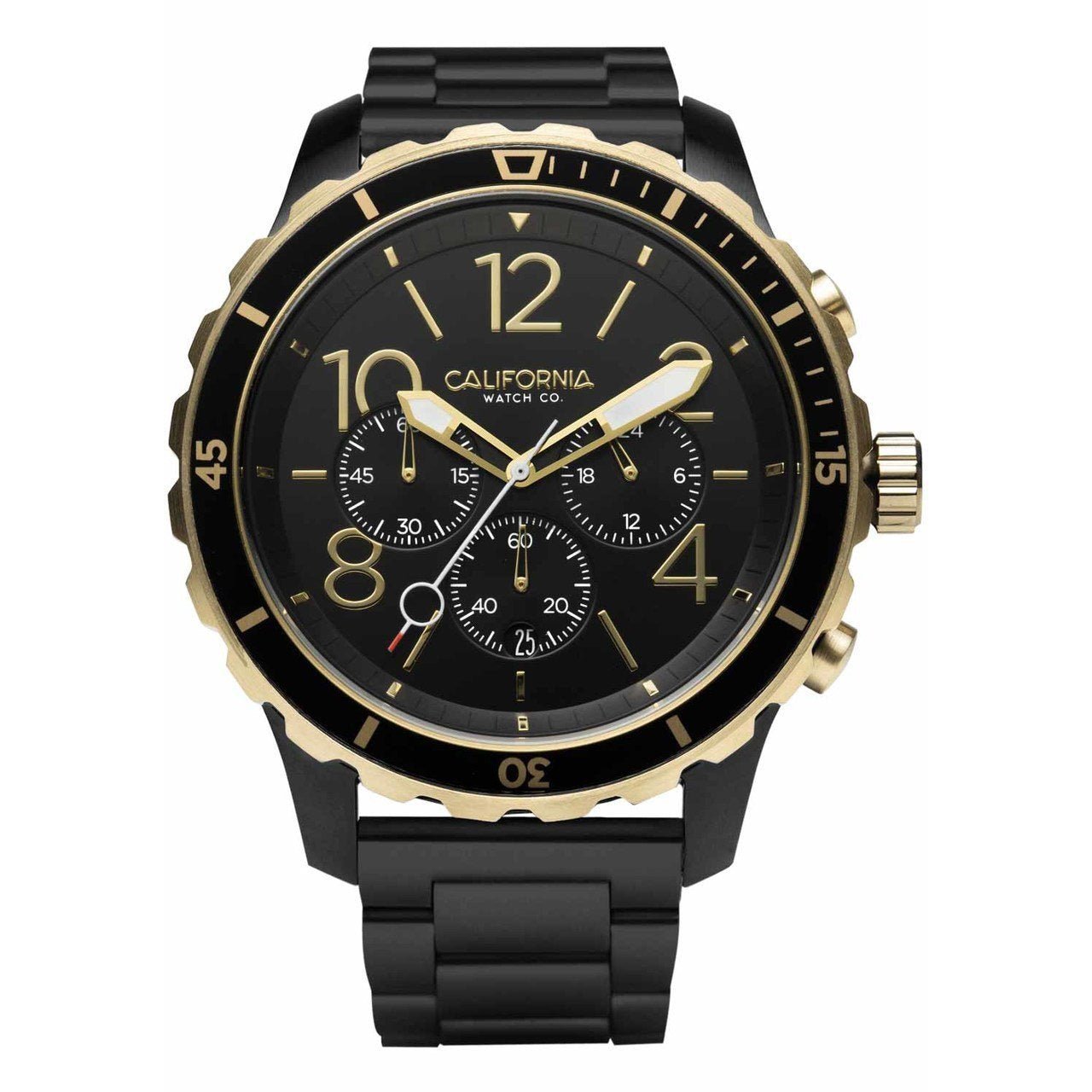 California Watch Mavericks Chrono SS All Black Gold