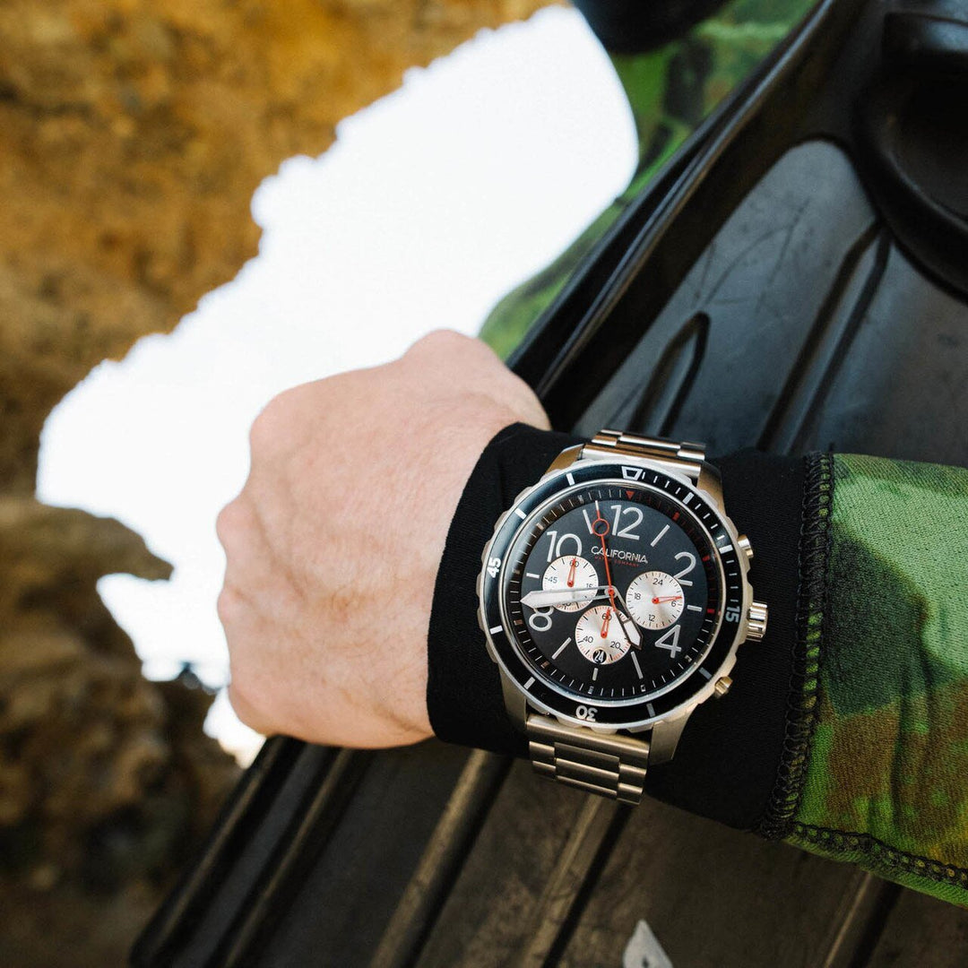 California Watch Co. Mavericks Chrono SS Silver Black | Watches.com