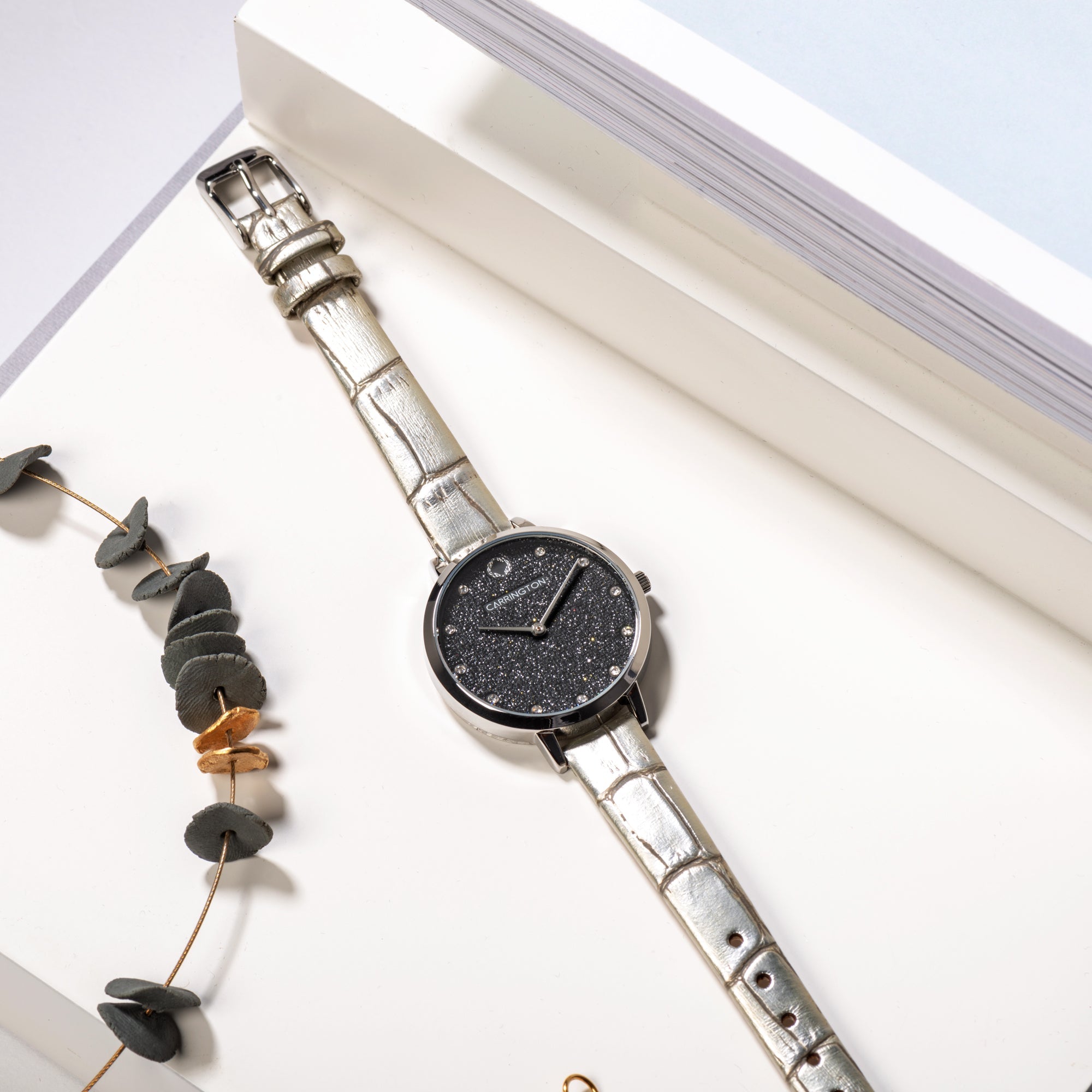Catherines Gold-Tone Watch with Black Tassel Keyring Catherine Maladrino Watch Women main image 2