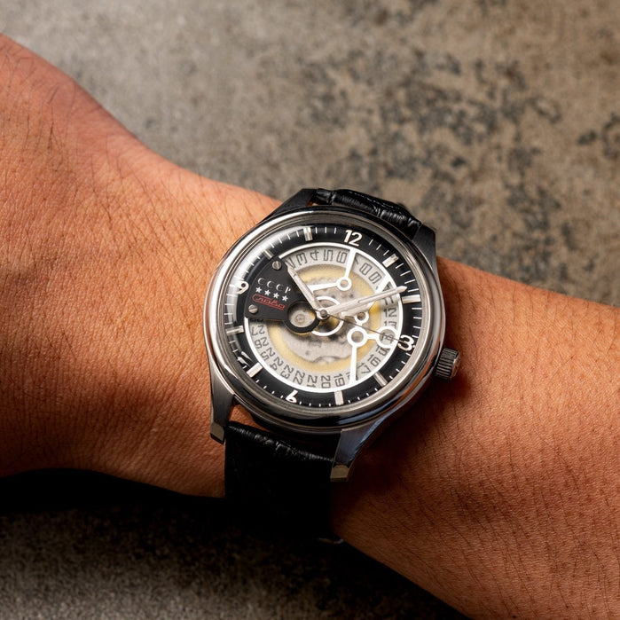 CCCP Sputnik-2 Automatic Silver Black angled shot picture