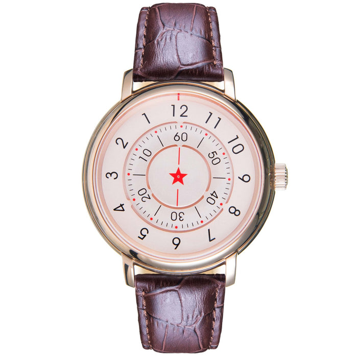 CCCP Aleksandrov Automatic Rose Gold Brown angled shot picture