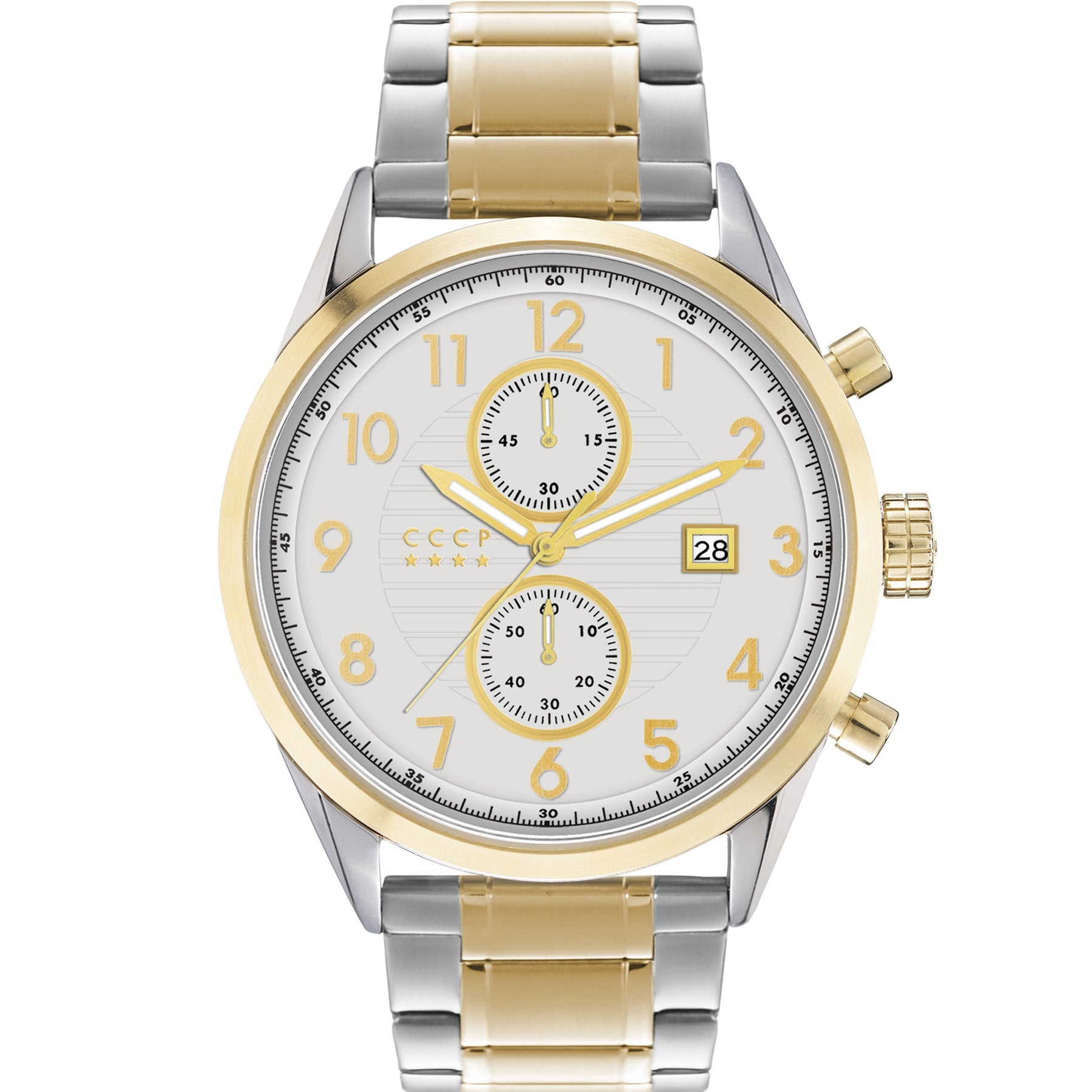 CCCP Golden Soviet Submarine Chrono Silver Gold – Watches.com