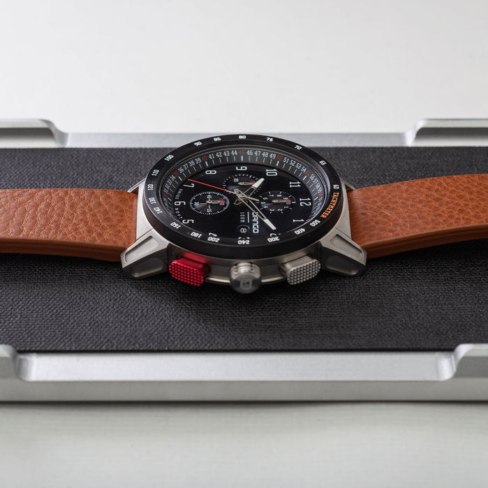 Dango CR-01 Chronograph Whiskey Brown angled shot picture