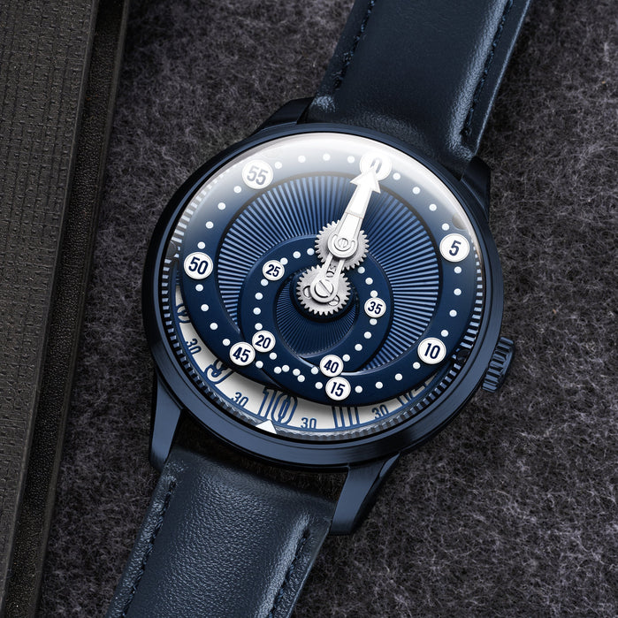 Mandetbrote Orbital Automatic Deep Blue Limited Edition angled shot picture