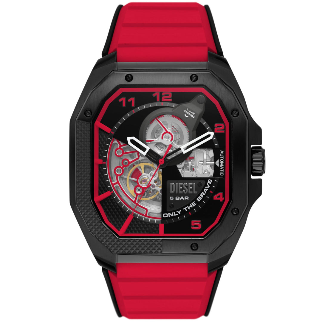 Diesel DZ7469 Flayed Automatic Black Red | Watches.com