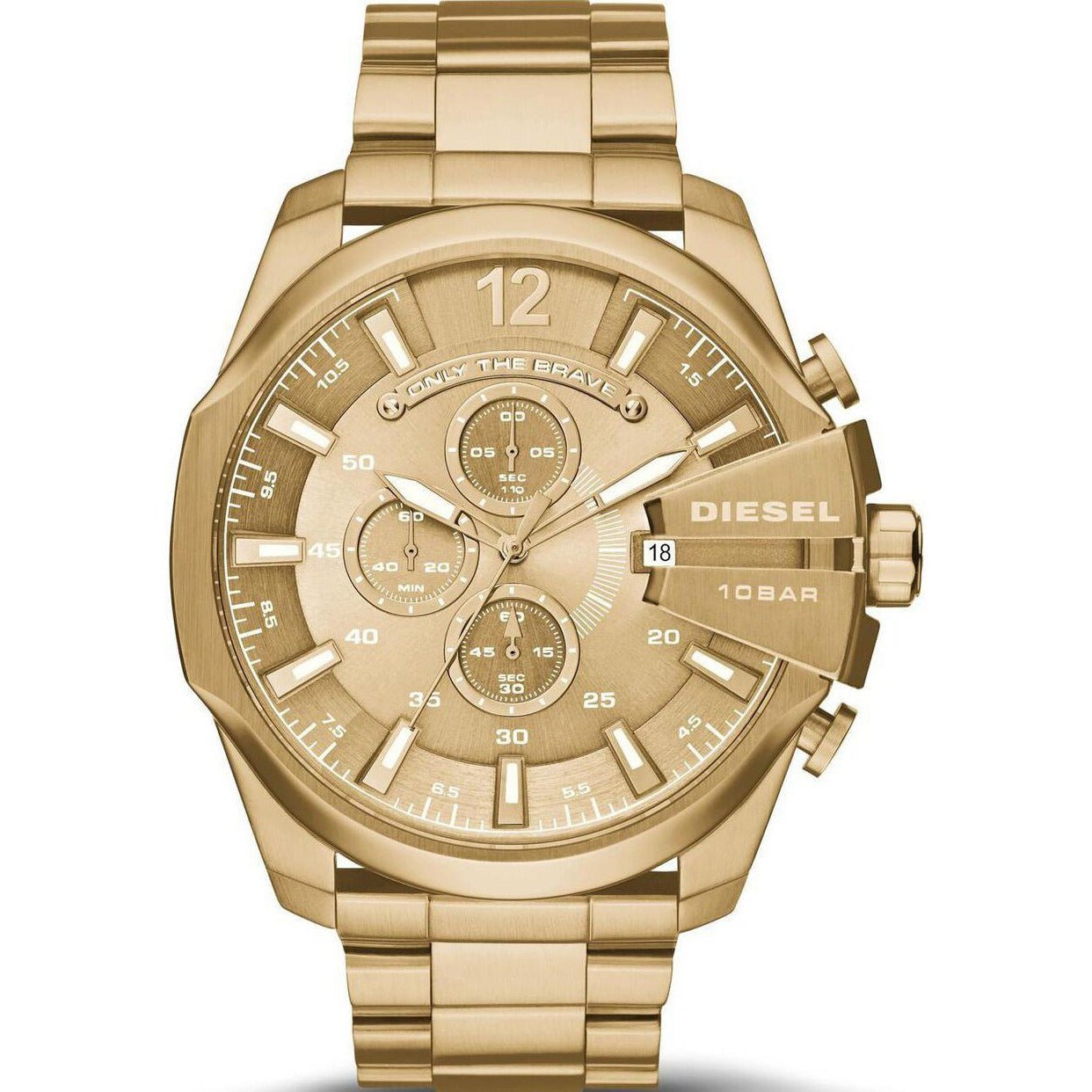 DIESEL ディーゼル腕時計 MEGA CHIEF オールゴールドDZ4360 Diesel Mega Chief Chronograph All Gold | Watches.com
