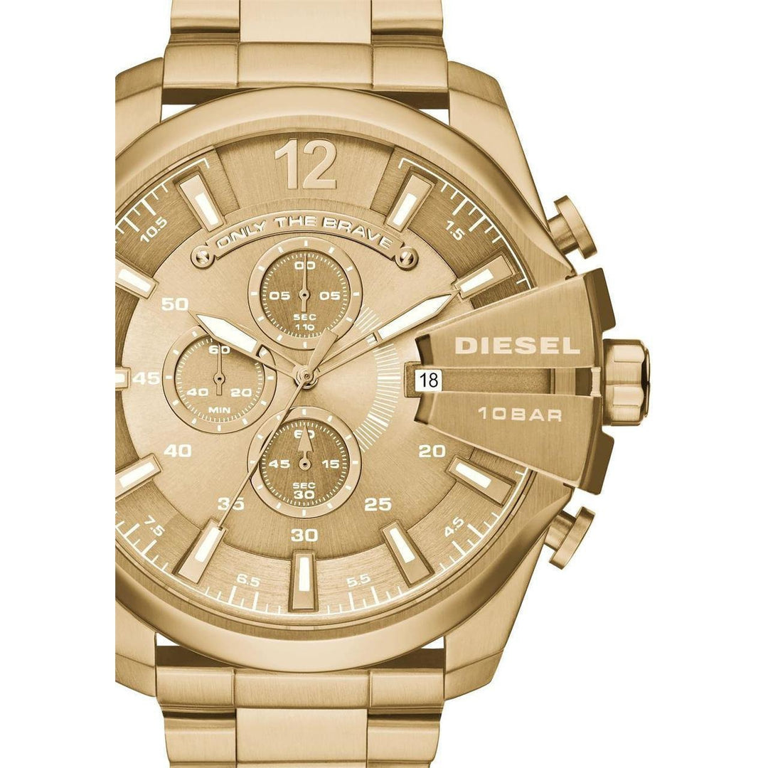 Diesel Mega Chief Chronograph All Gold | Watches.com